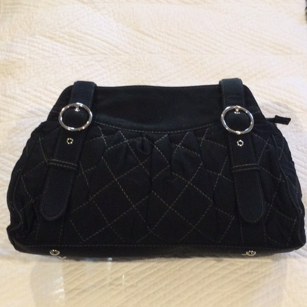 Vera Bradley Black Quilted Shoulder Bag -EUC - Picture 8 of 11